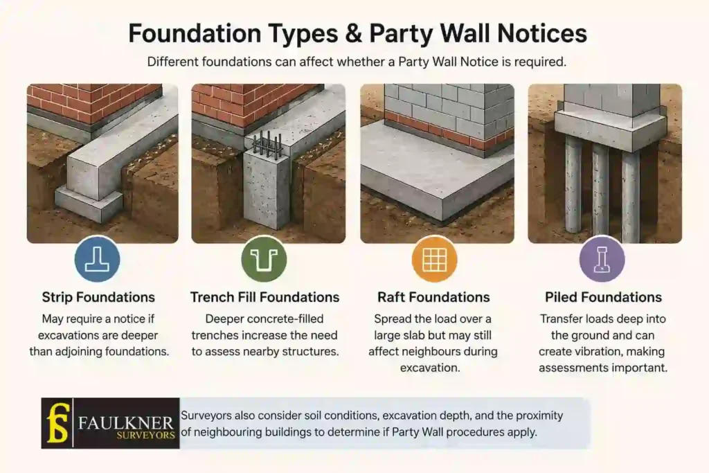 How Do Construction Methods Affect Party Wall Requirements? A Homeowner’s Guide 1 How Do Different Foundation Types Influence Party Wall Notices South-Benfleet?